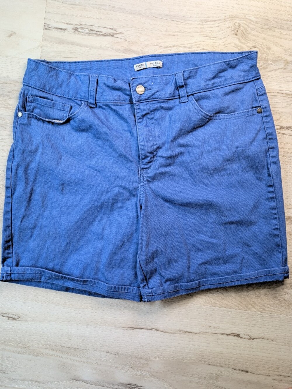 Riders by Lee Blue Denim Shorts Women's Size 16 Modest Bermuda Everyday
